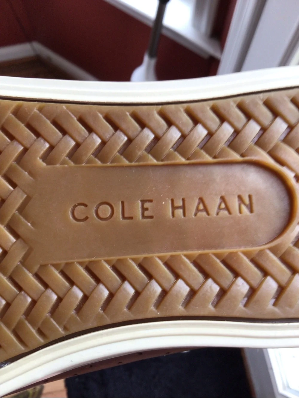 Cole Haan Brown Leather Low-Top Sneakers with Cream Soles